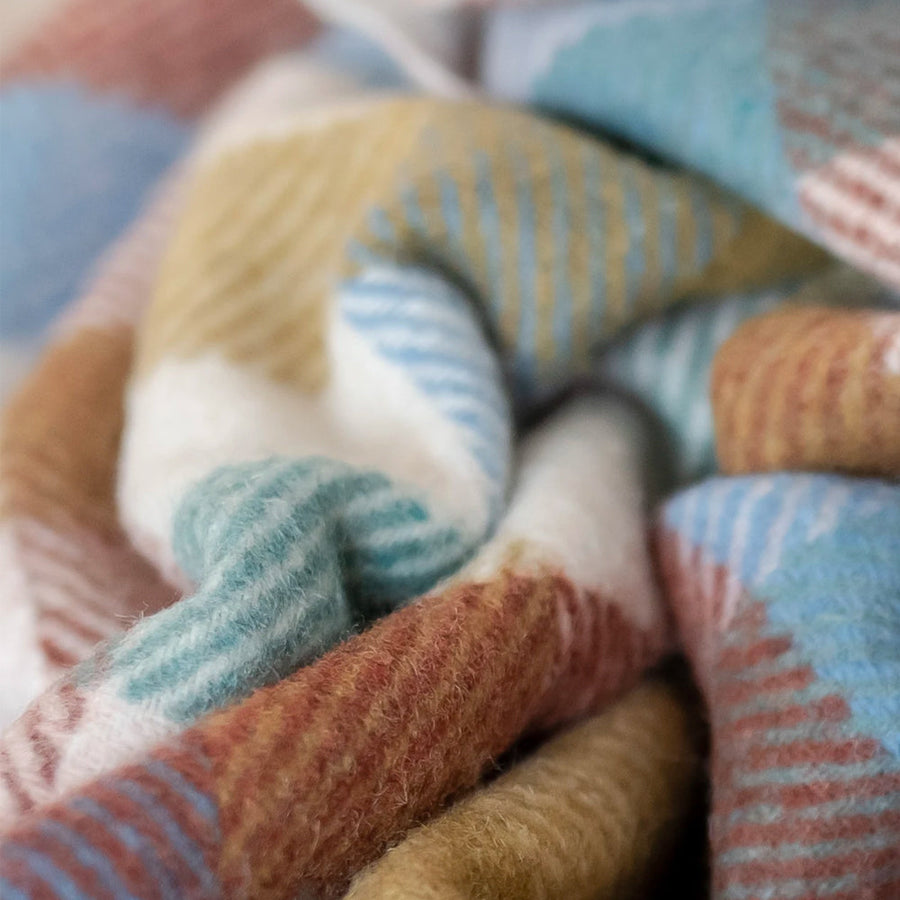 フルブランケット レインボーヘリンボーンチェック