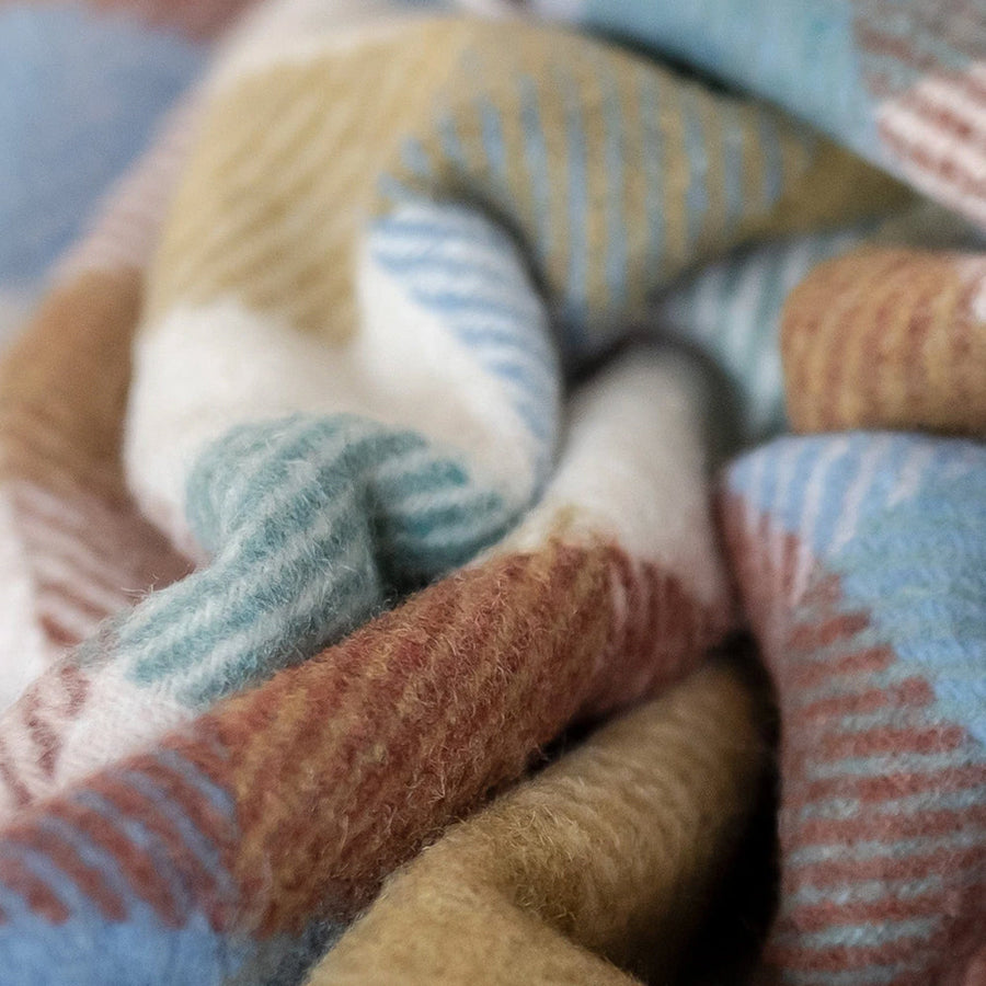 ニーブランケット レインボーヘリンボーンチェック