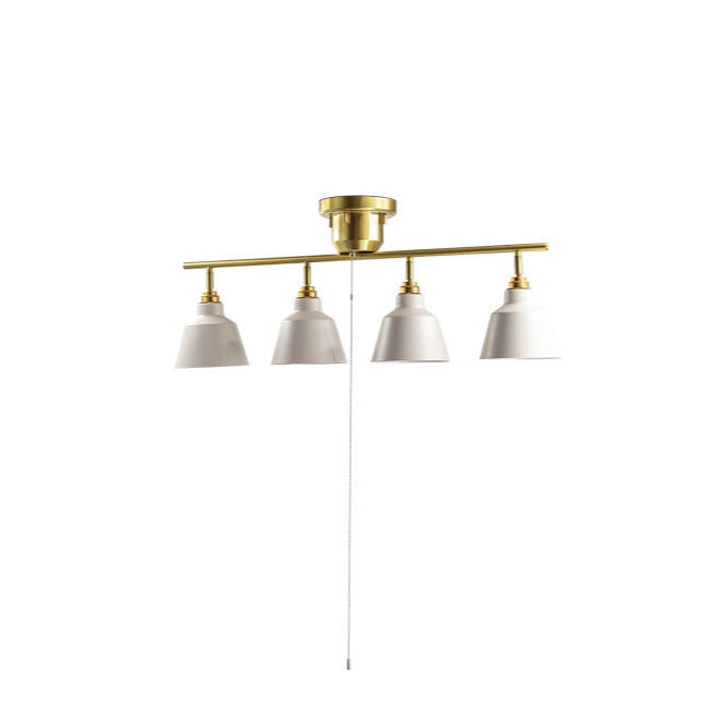 Korat 4-light Brass/White with remote control bulb