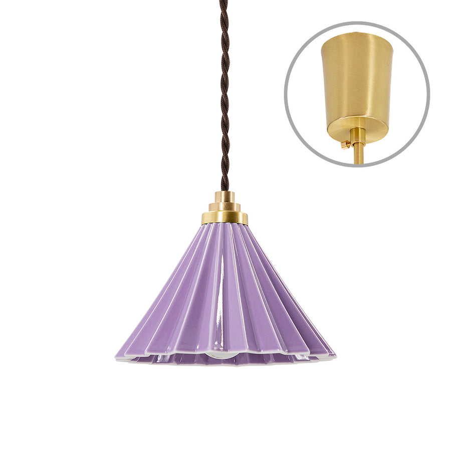 ORIGAMI LAMP Pendant Brown Cord/Purple