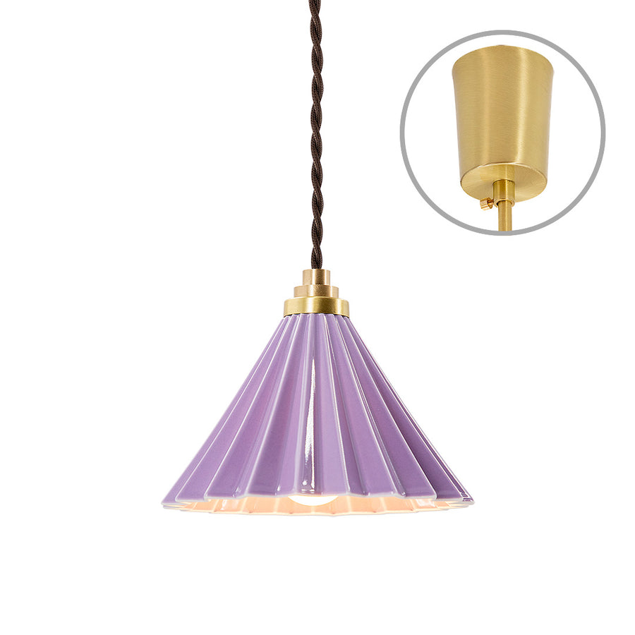 ORIGAMI LAMP Pendant Brown Cord/Purple