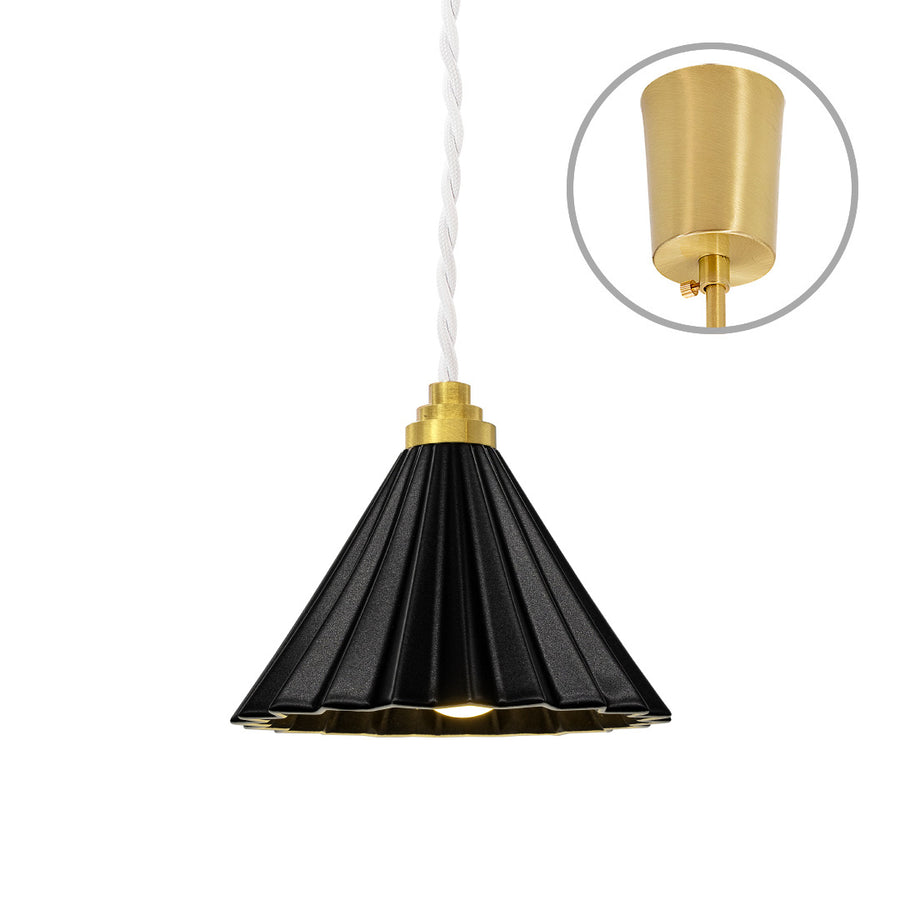 ORIGAMI LAMP Pendant White Cord/Matte Black