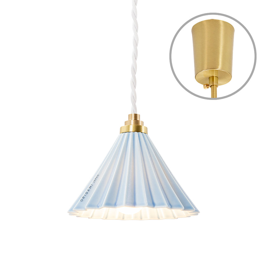 ORIGAMI LAMP Pendant White Cord/Matte Blue