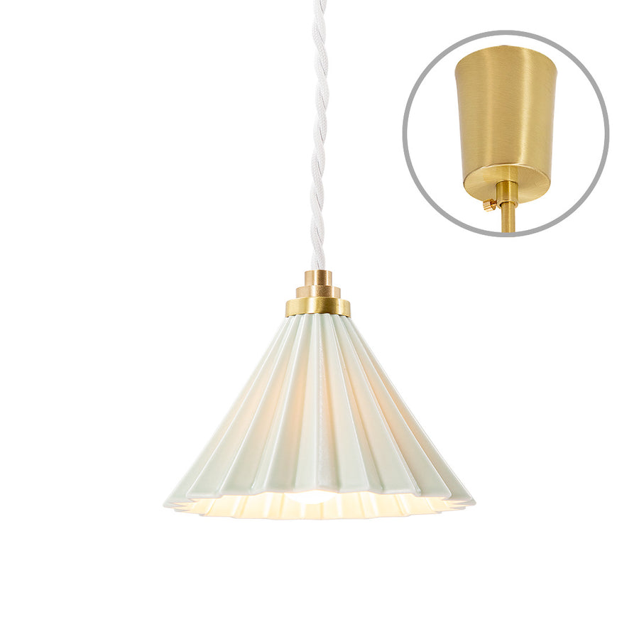 ORIGAMI LAMP Pendant White Cord/Matte Green