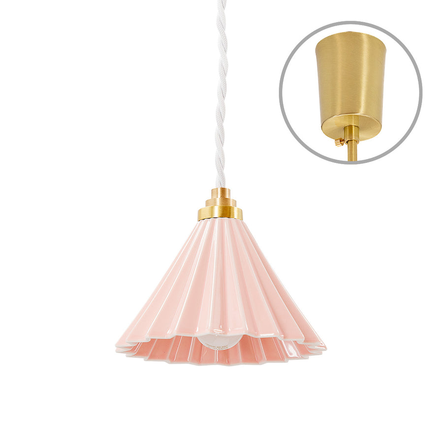 ORIGAMI LAMP Pendant White Cord/Pink