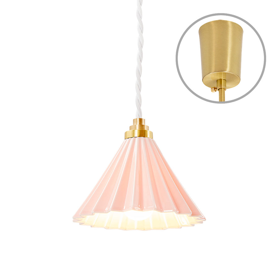 ORIGAMI LAMP Pendant White Cord/Pink