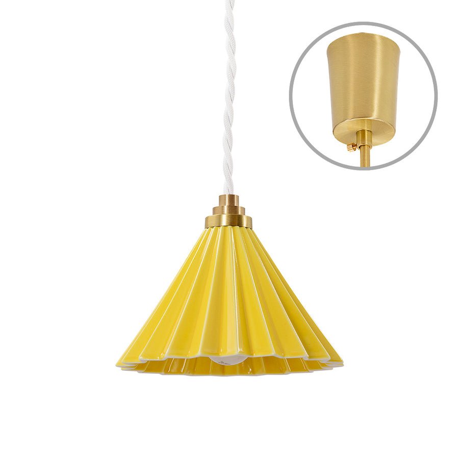 【新品】ORIGAMI LAMP PENDANT イエロー色/コード:ホワイト色 gram eight (グラムエイト) ORIGAMI LAMP ペンダント ホワイト