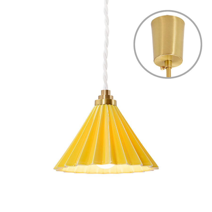 ORIGAMI LAMP Pendant White Cord/Yellow