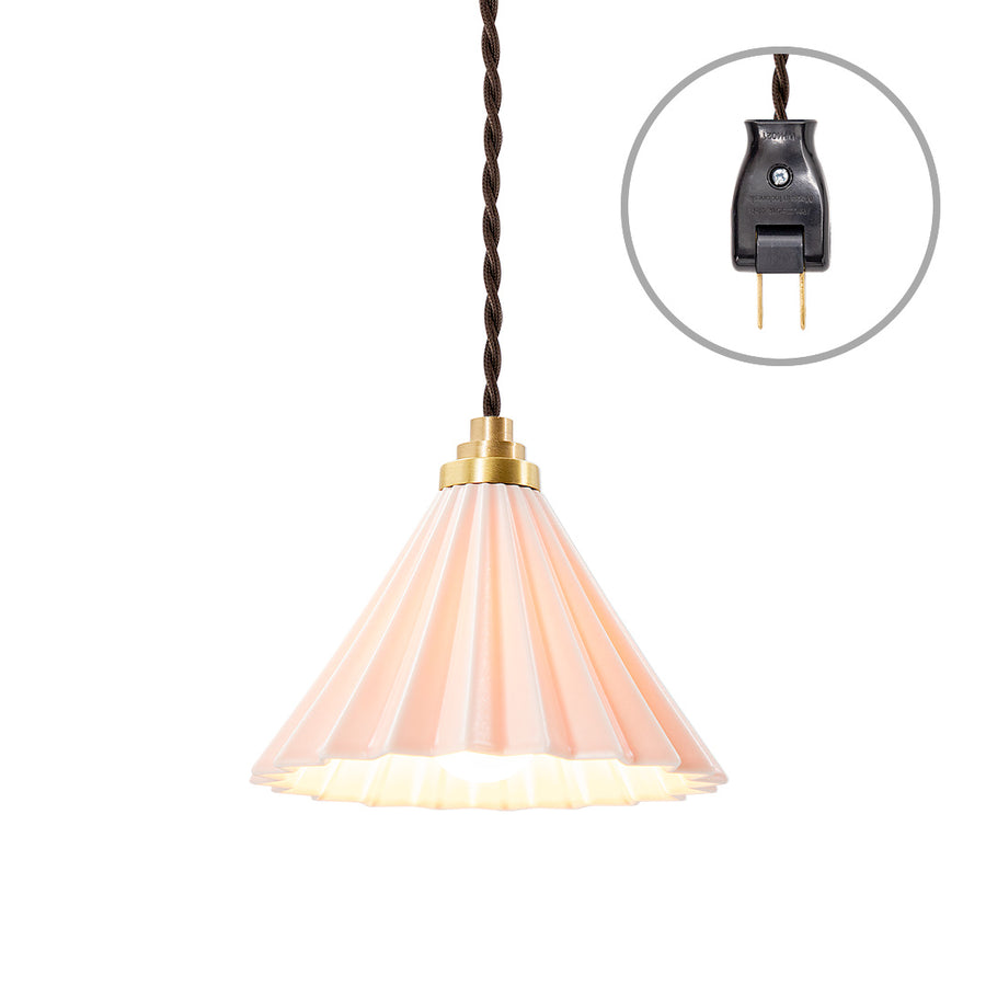 ORIGAMI LAMP プラグ ブラウンコード/マットピンク