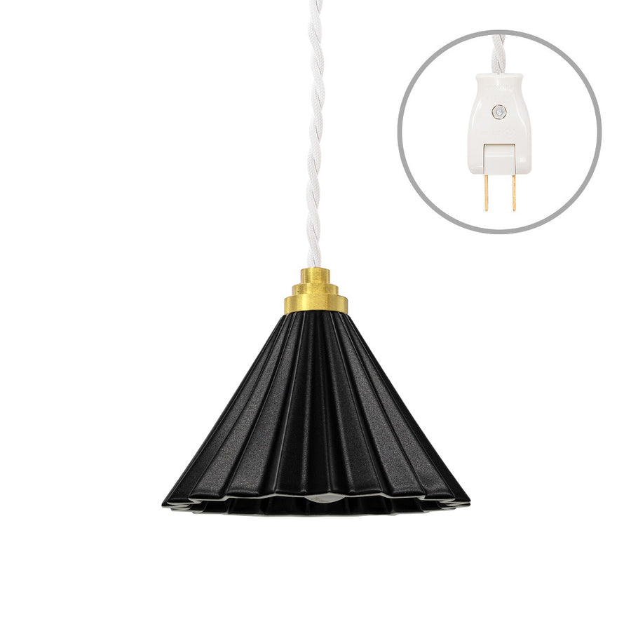 ORIGAMI LAMP plug, white cord/matt black