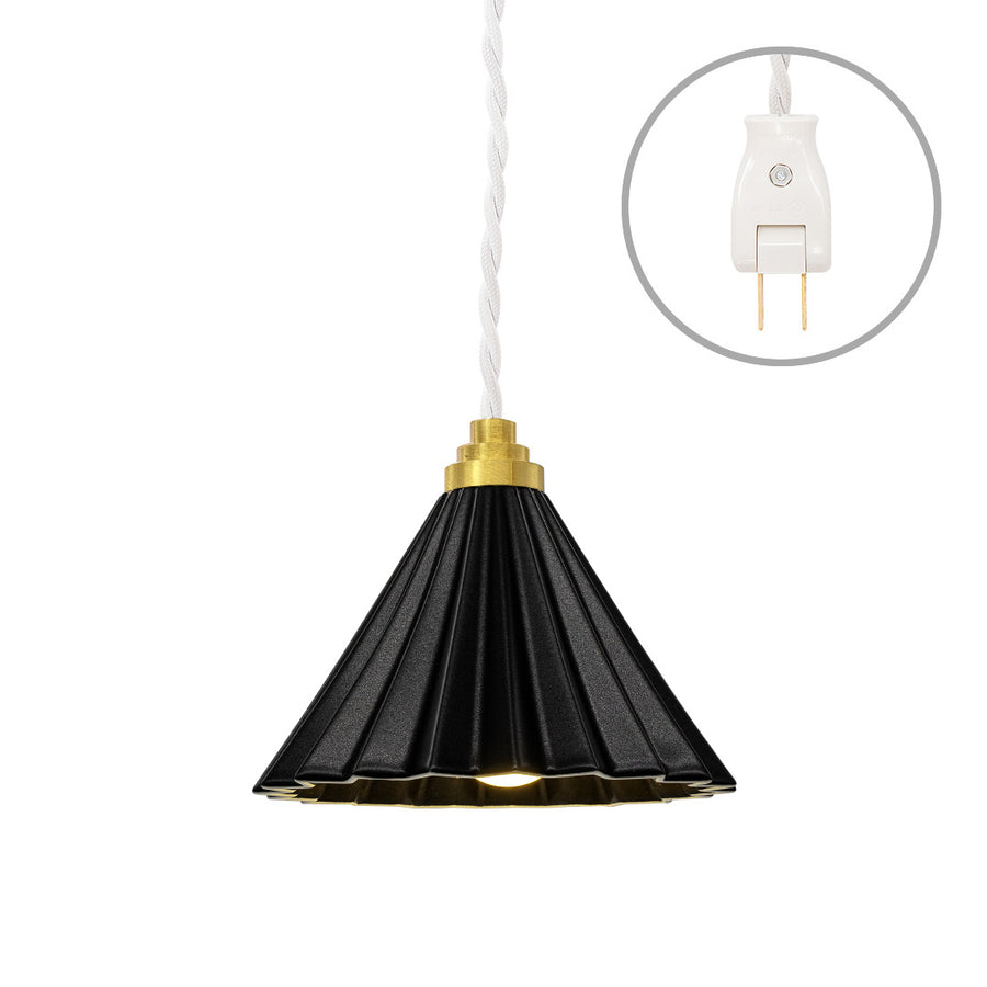 ORIGAMI LAMP plug, white cord/matt black