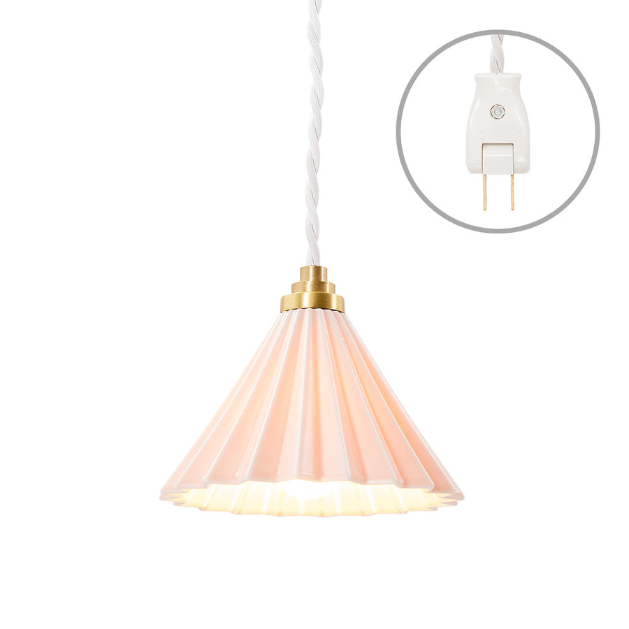ORIGAMI LAMP プラグ ホワイトコード/マットピンク