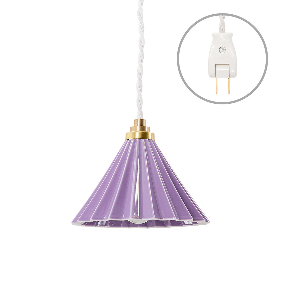 ORIGAMI LAMP Plug White Cord/Purple