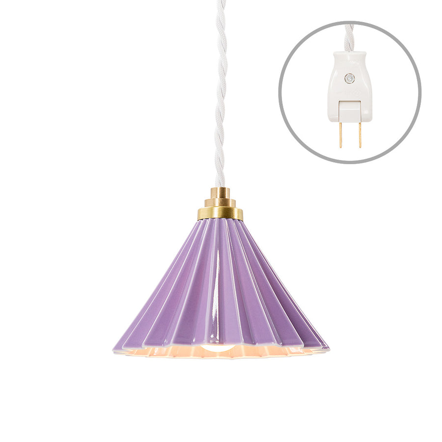 ORIGAMI LAMP Plug White Cord/Purple