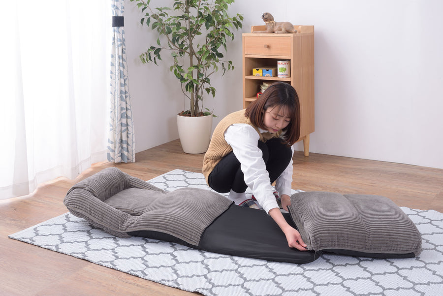 4WAYハイバックフロアチェア グレー