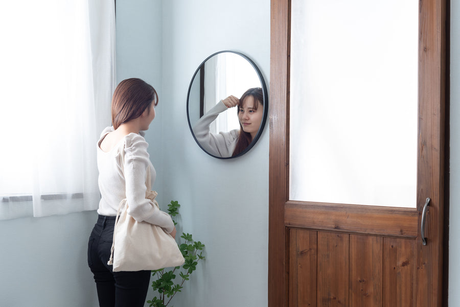 ウォールミラー ブラック