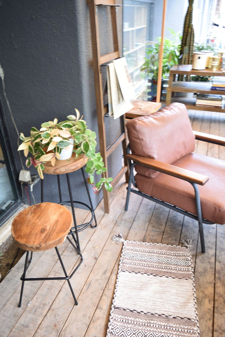 Round Stool Brown