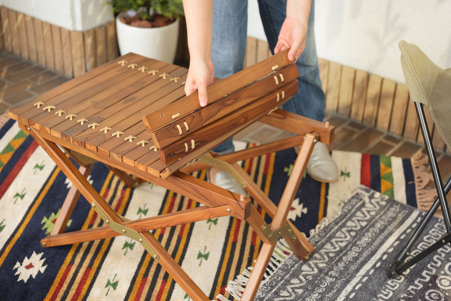 Roll Top Table Brown