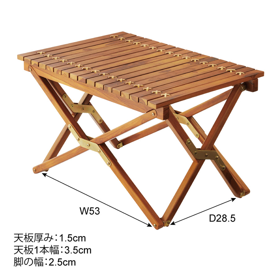 Roll Top Table Brown