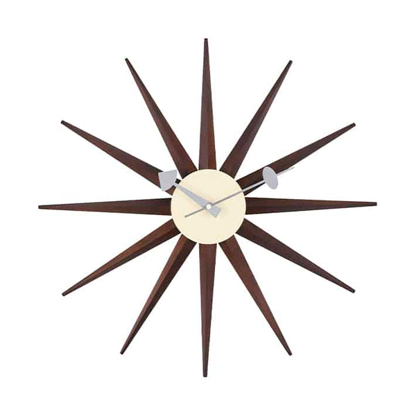 George Nelson Sunburst Clock ウォルナット 時計