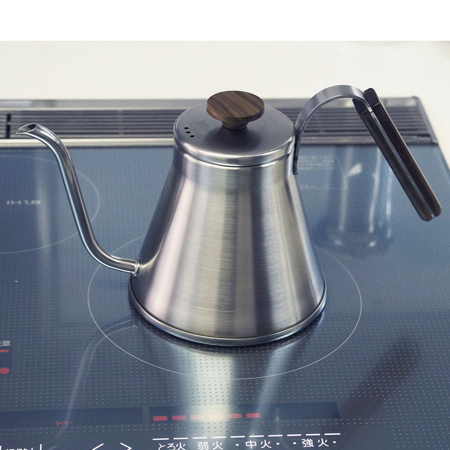 V60 ドリップケトル・ウッド 120ml ヘアラインシルバー