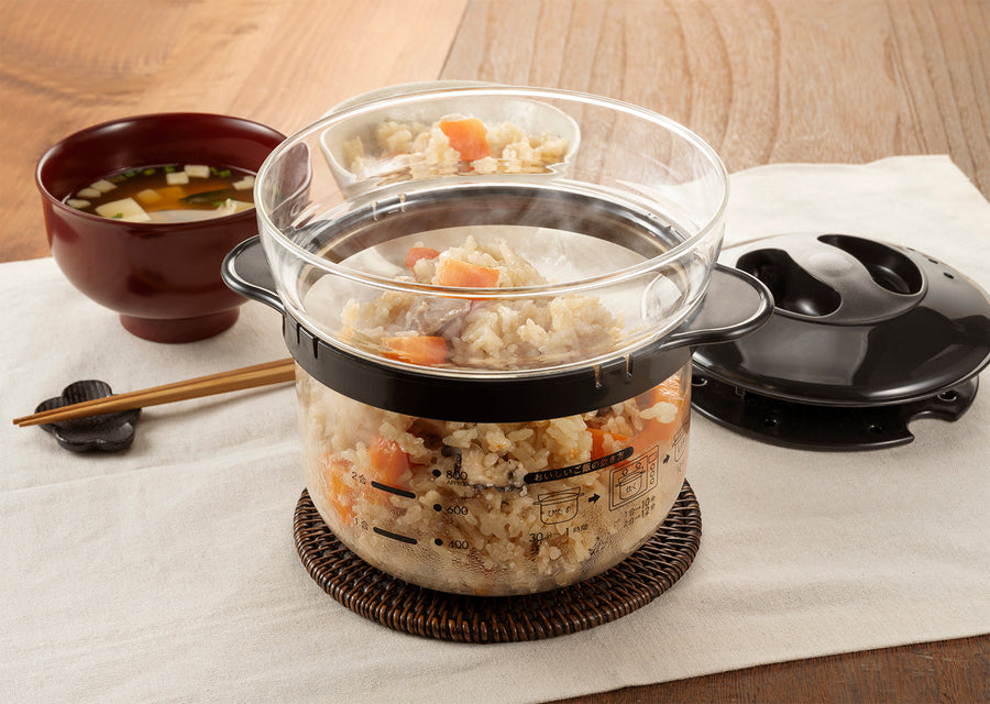 ガラスのレンジご飯釜 1〜2合