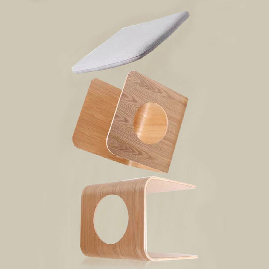 Wooden Dome Cat House Side Table