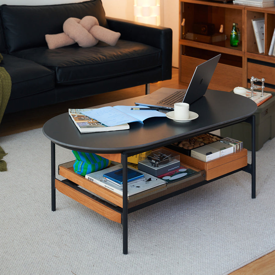 Center table with open shelf