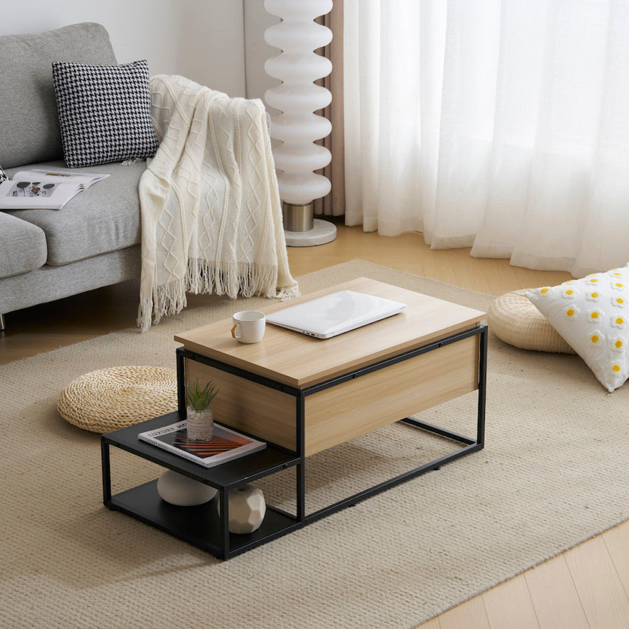 Height-adjustable multi-function center table