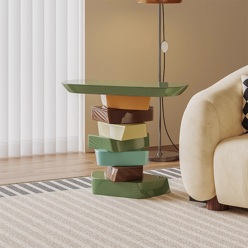 Colorful sofa side table