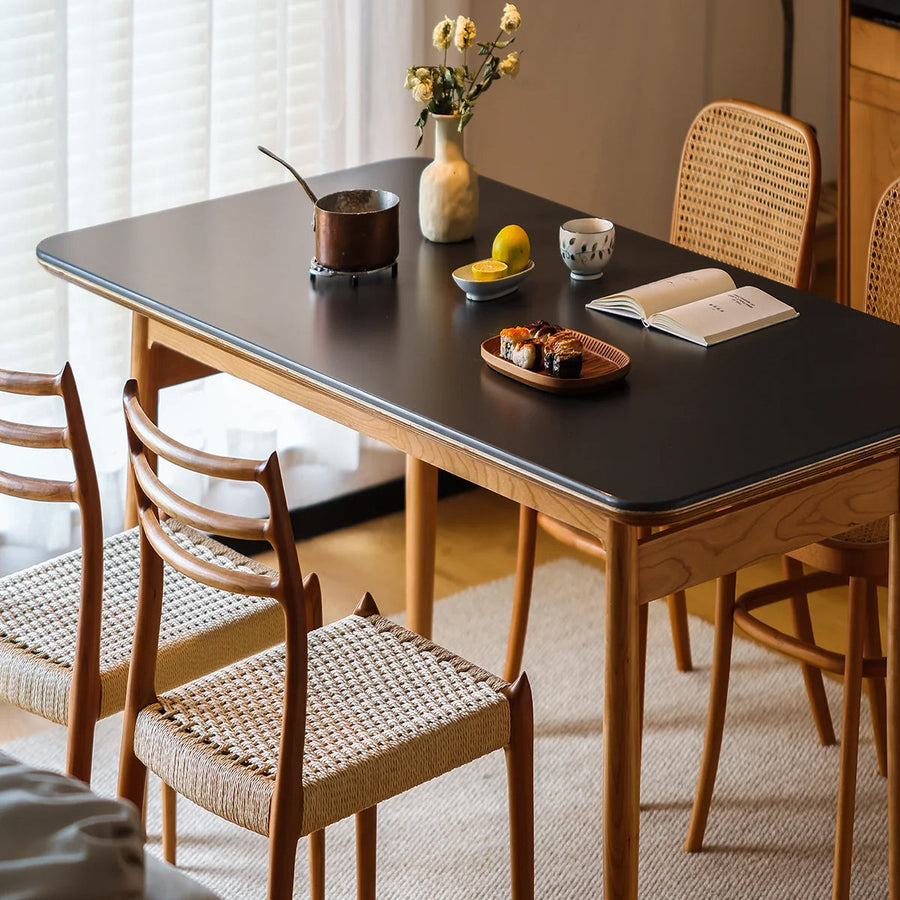 Luxury ceramic rounded corner dining table