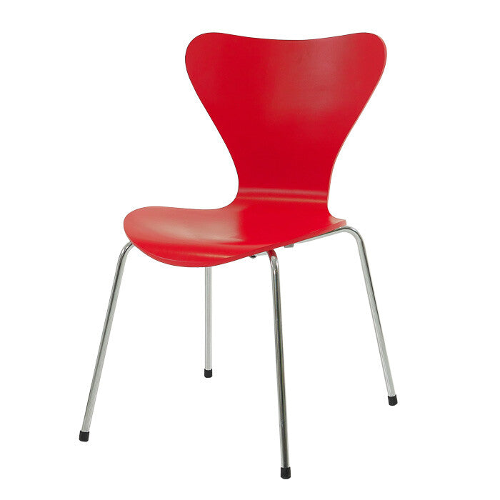 Simple modern steel leg dining chair