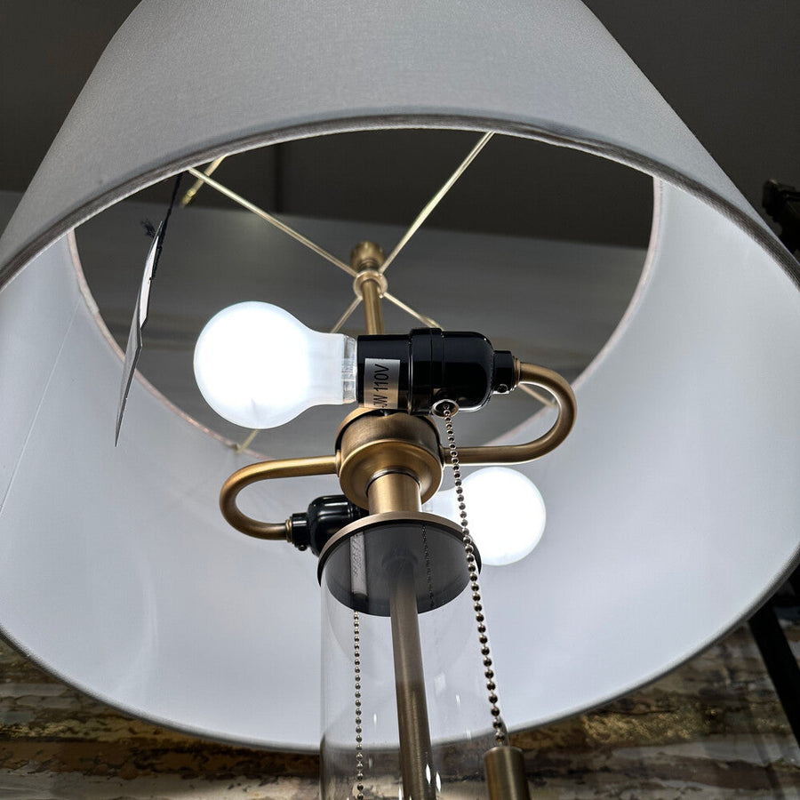 Classic glass x gold table lamp