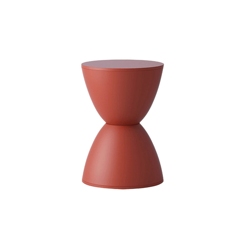 Hourglass-shaped round stool