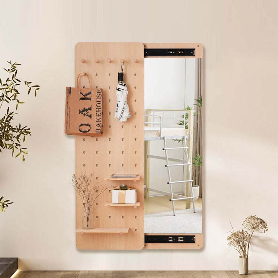 Multifunctional wall storage with long mirror