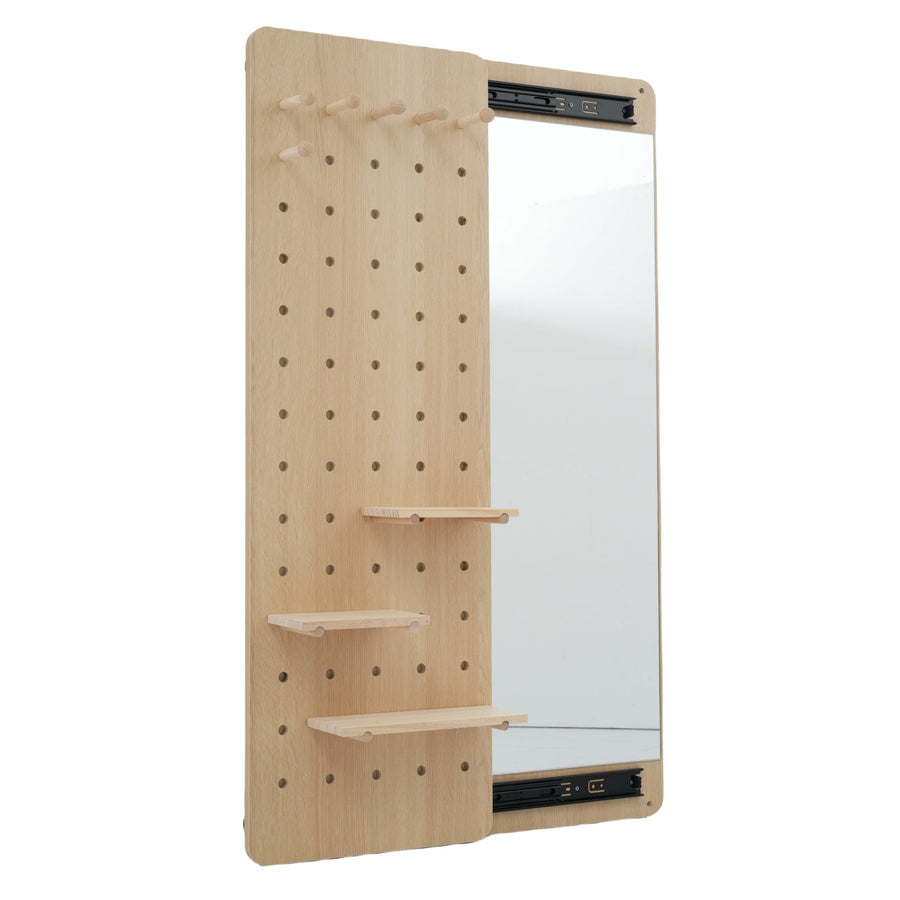 Multifunctional wall storage with long mirror