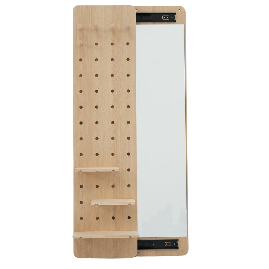 Multifunctional wall storage with long mirror
