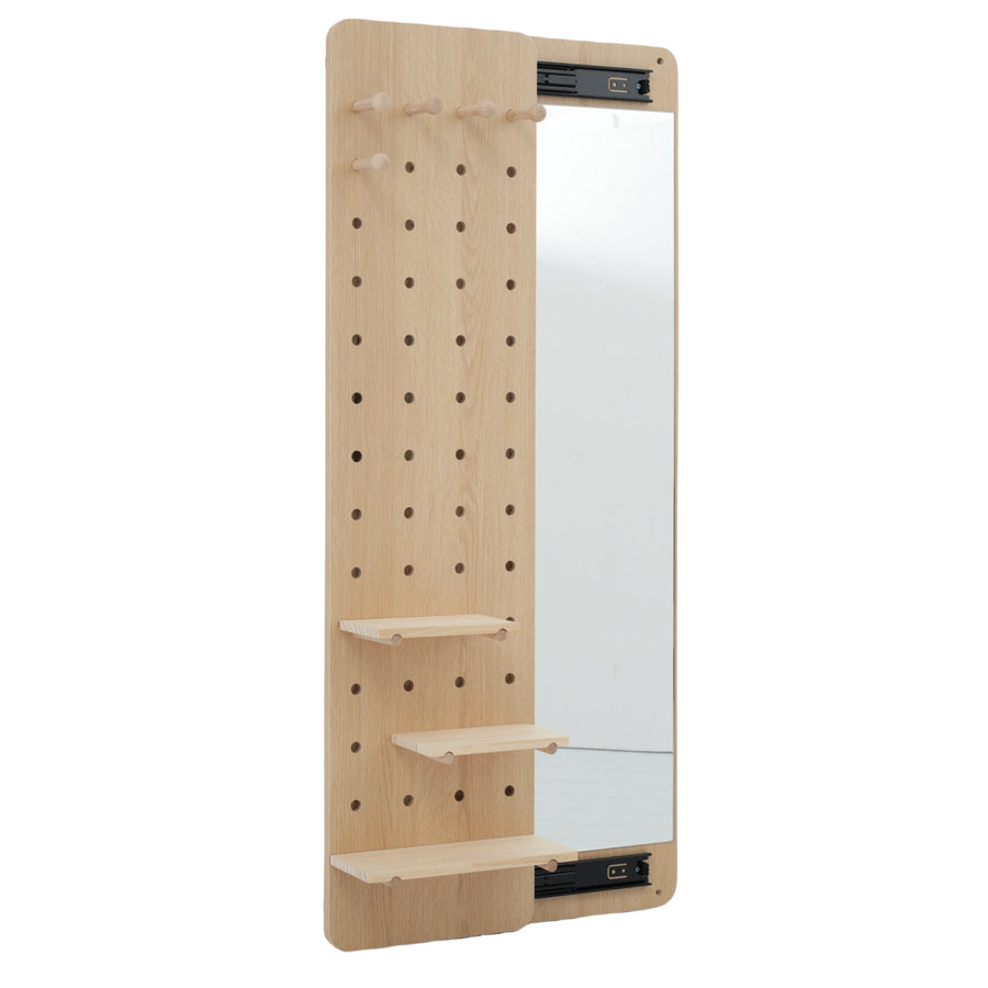 Multifunctional wall storage with long mirror