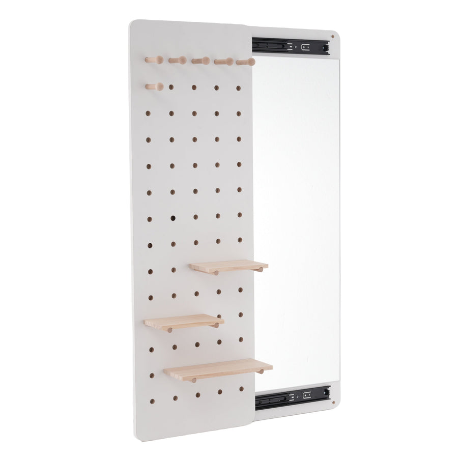 Multifunctional wall storage with long mirror
