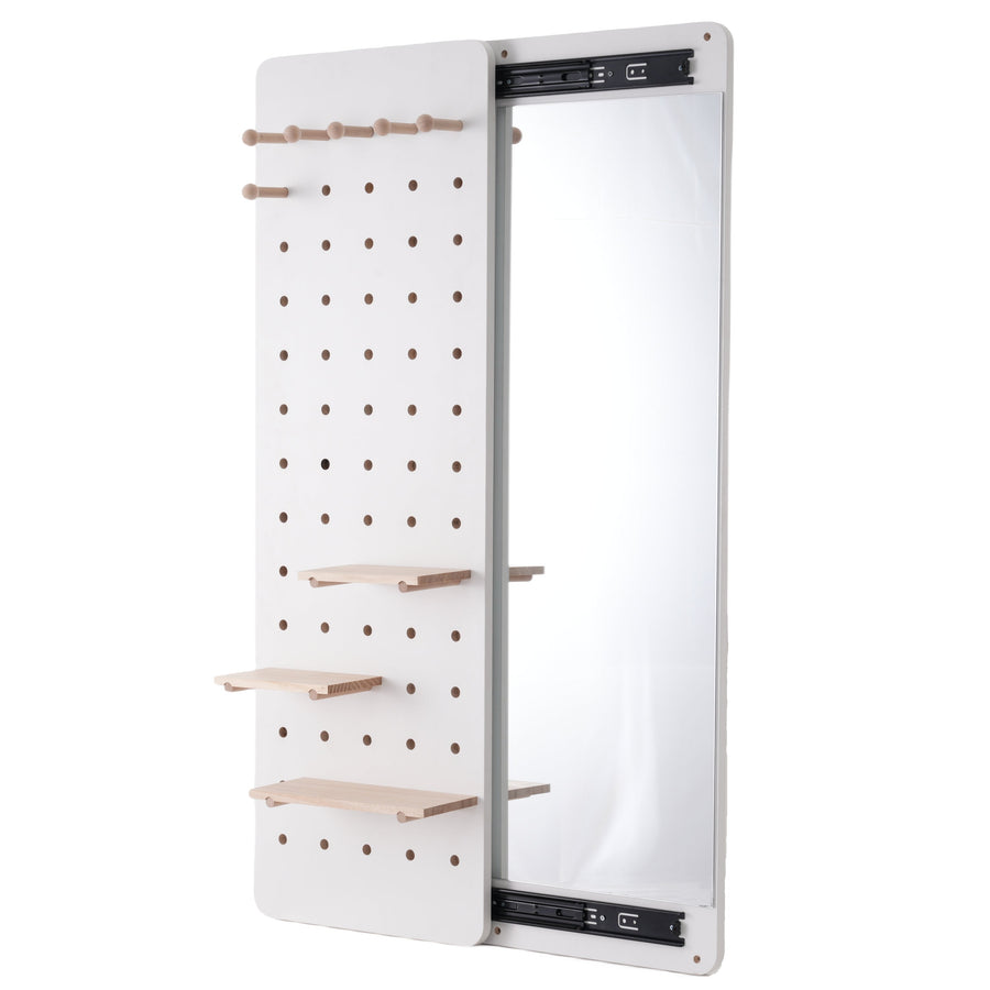 Multifunctional wall storage with long mirror