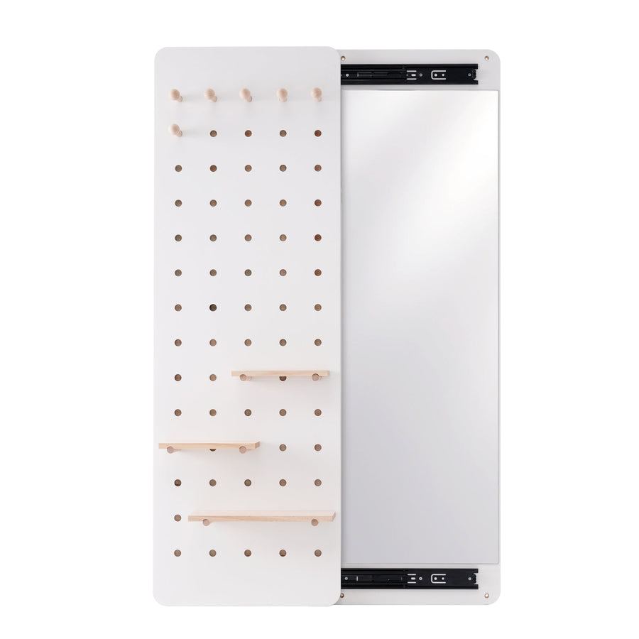 Multifunctional wall storage with long mirror