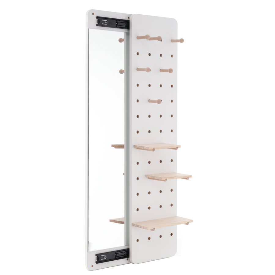 Multifunctional wall storage with long mirror