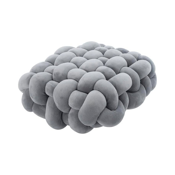 Soft Knot Ball Throw Pillow, Grey