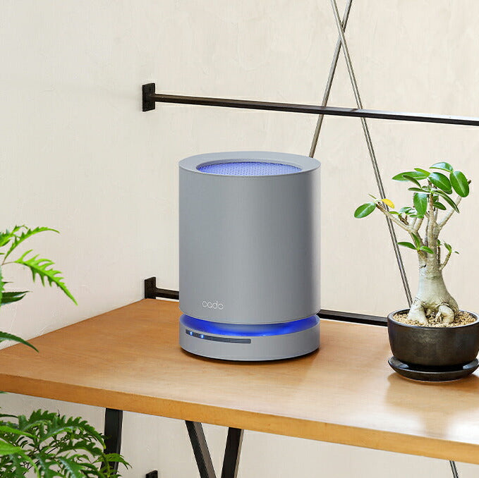 Compact air purifier with timer