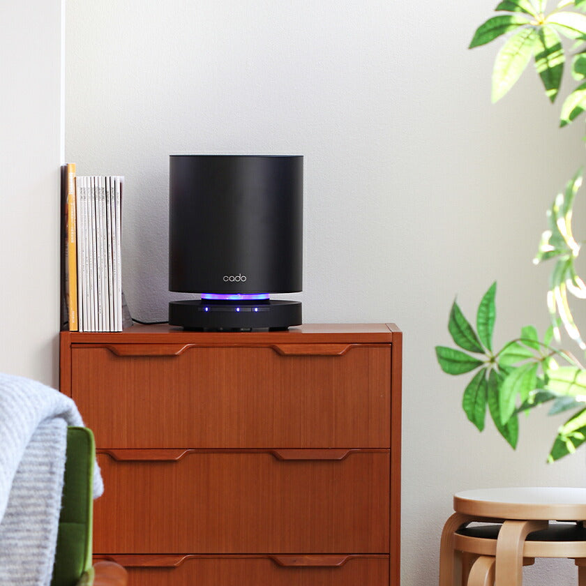 Compact air purifier with timer