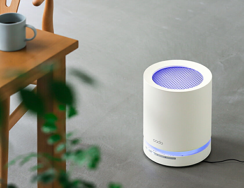 Compact air purifier with timer