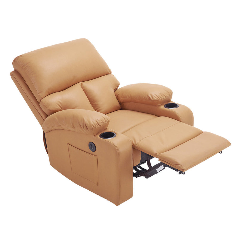 Electric double cushion reclining sofa