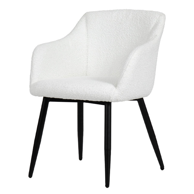 Boucle Arm Dining Chair