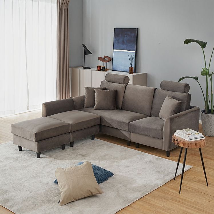 Velvet-like 3-seater couch sofa High-back sofa