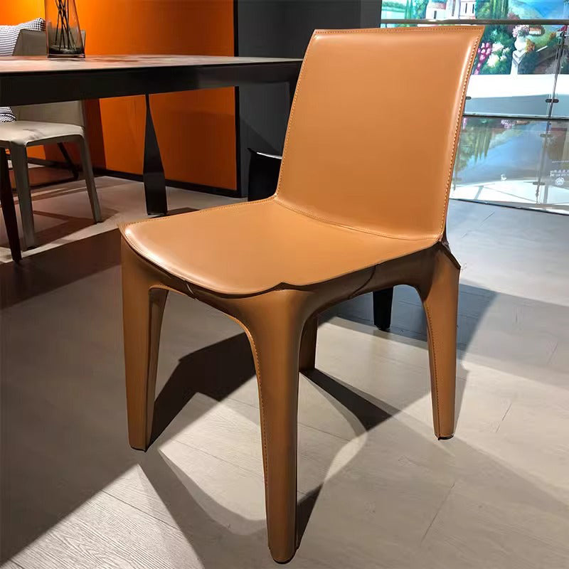 Stitched Saddle Leather Chair